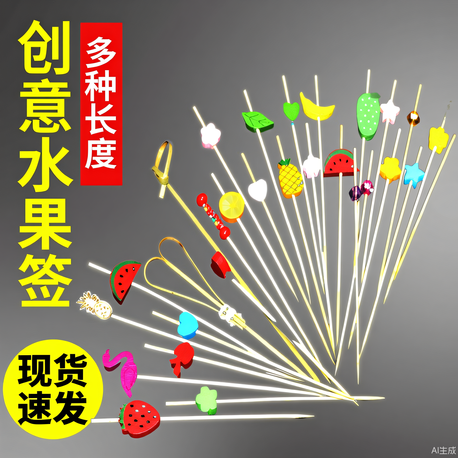 一次性水果签竹签水果叉创意鸡尾酒签点心ktv牙签艺术串星星小叉,餐饮具,水果叉/水果签,淘宝优惠券,粉丝福利购,淘宝优惠卷