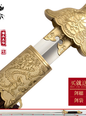 龙泉杨氏太极剑不锈钢男女士晨练剑半软剑半硬龙凤凰武术剑未开刃