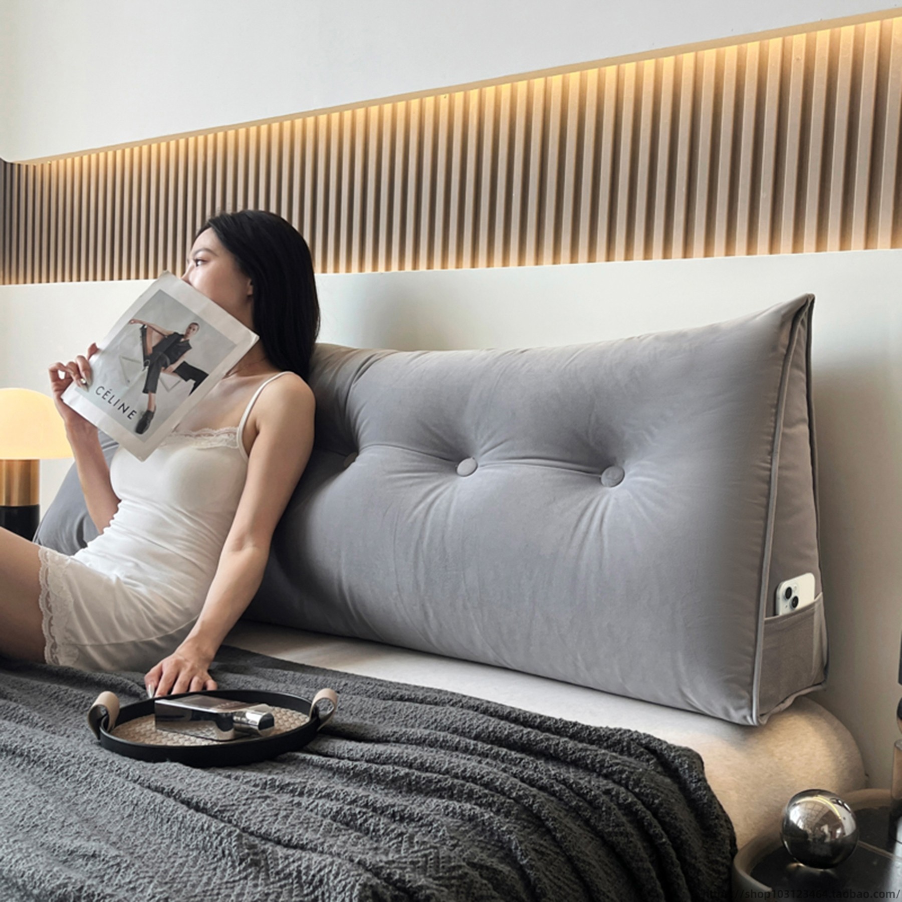 床头靠垫软包大靠背卧室床上靠枕