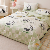 100%里外全棉新疆棉花夏被夏凉被四件套纯棉可机洗空调被薄款 被子