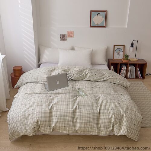 小清新全棉纯棉斜纹新疆棉单被套
