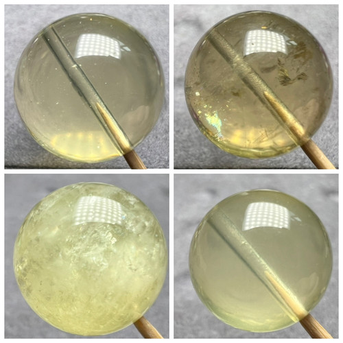 一物一图天然黄水晶单珠DIY手串配珠散珠16/18/20柠檬黄多宝透体