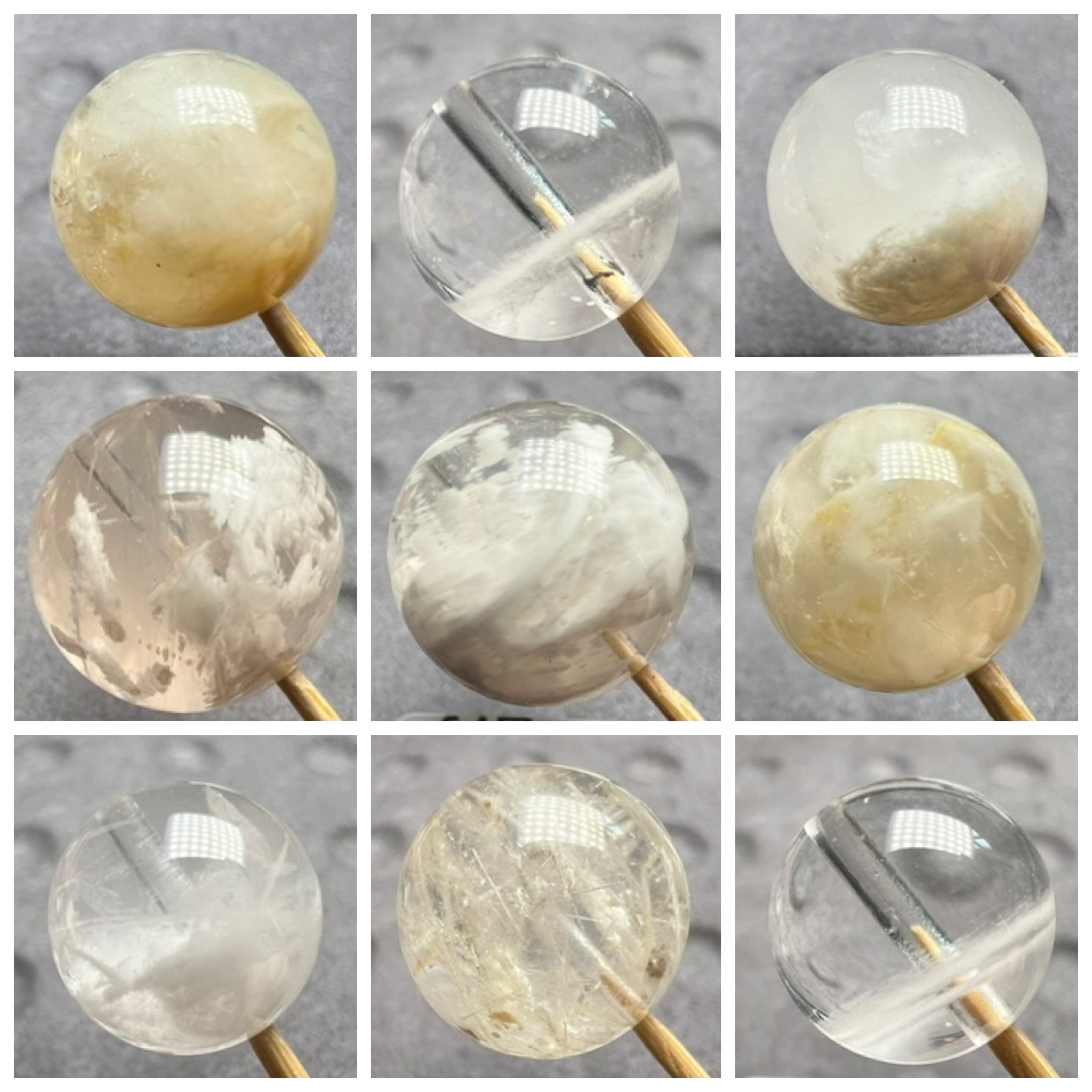 一物一图天然白雪花幽灵散珠单珠手链多宝水晶配饰白幽灵12/14/18