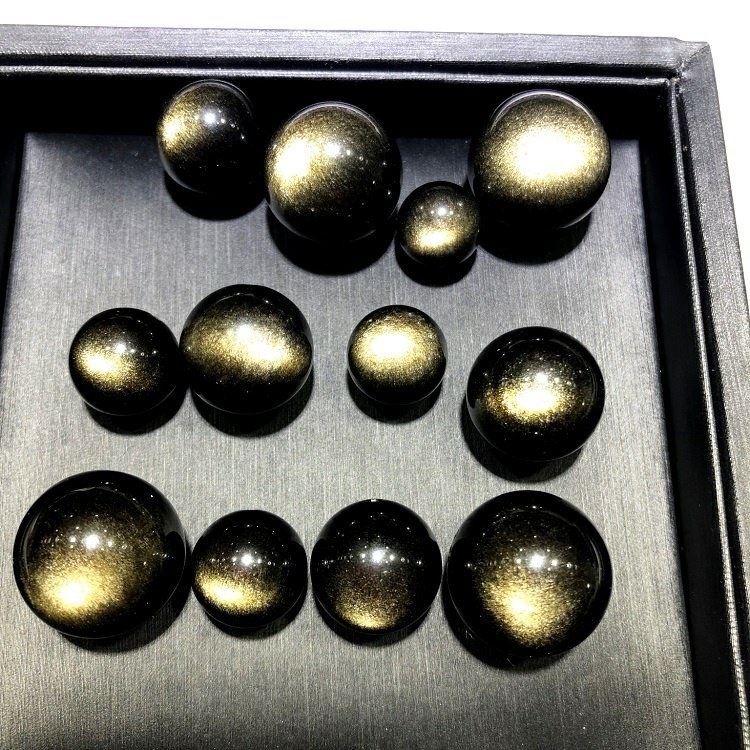 纯天然金曜石单珠散珠手链配饰双金眼10/12/14/16/18/20毫米DIY