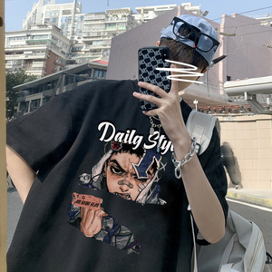 wassup candy日系重磅t恤男夏季美式高街半袖潮牌短袖纯棉上衣服图片