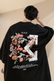 数据超好重磅纯棉2023夏装新款潮牌印花宽松短袖t恤T302-P25，男装T恤，电商A486