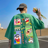 直播品质数据好240克重磅水洗纯棉美式潮牌宽松短袖t恤T920P38，男装T恤，电商A486