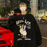 重磅华棉2023春装美式印花嘻哈潮流圆领卫衣外套W377-P48，男装卫衣，电商A486