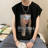 数据超好抖音品质印花宽松无袖背心韩版ins风潮牌t恤BX616-P20，男装背心/马甲，电商A486