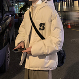 2023冬装新款韩版港风宽松棉衣外套加厚保暖连帽棉服Y6006-P85，男装棉衣，电商A486
