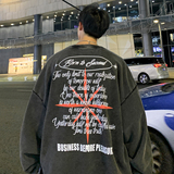 2023春装美式嘻哈做旧水洗复古印花潮流圆领卫衣外套W312-P60，男装卫衣，电商A486