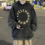 500g重磅高街做旧水洗复古潮牌连帽卫衣外套W656常规P65加绒P75，男装卫衣，电商A486