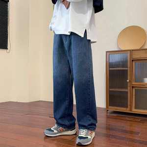 2023春季美式潮牌高街宽松直筒水洗牛仔裤男阔腿长裤 K201-P50图片