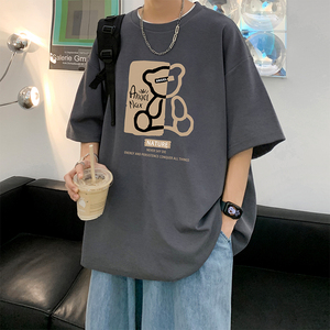 220克重磅美式潮牌宽松短袖t恤T880-P28  直播供应280克高品质P35图片