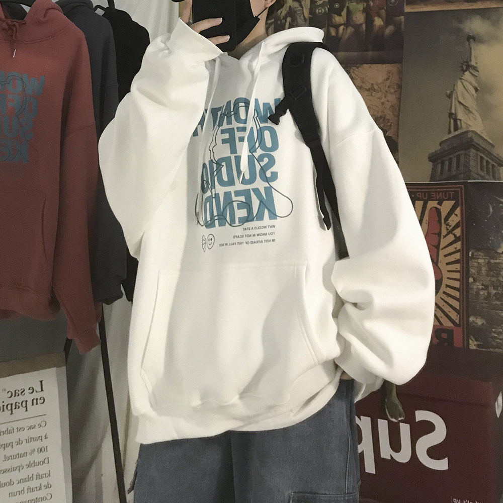 加绒P47常规P352023秋冬加厚摇粒绒宽松连帽卫衣高街潮外套W129,男装卫衣,电商A486