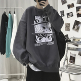 秋冬韩版潮流ins风二次元印花圆领宽松卫衣W115加绒P37，男装卫衣，电商A486
