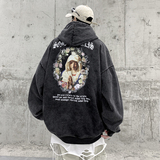 抖音品质重磅美式高街做旧水洗复古炒雪花潮牌连帽卫衣D117-P65，男装卫衣，电商A486