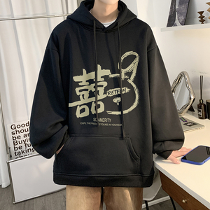 重磅华棉 2023春装美式潮牌卡通宽松连帽卫衣外套 W668-P50图片