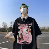 220克重磅美式潮牌宽松短袖t恤T907-P28直播供应280克高品质P35，男装T恤，电商A486