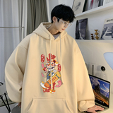 重磅华棉2023春装美式潮牌卡通宽松连帽卫衣外套W671-P50，男装卫衣，电商A486
