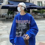 数据超好抖音品质华夫格美式印花潮流圆领卫衣外套W178-P35，男装卫衣，电商A486
