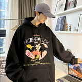 重磅华棉2023春装美式潮牌卡通宽松连帽卫衣外套W667-P50，男装卫衣，电商A486