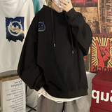 2023秋装新款美式潮牌高街宽松连帽印花小怪兽卫衣外套W130-P35，男装卫衣，电商A486