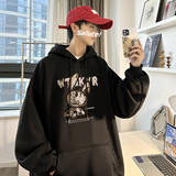 重磅华棉2023春装美式潮牌卡通宽松连帽卫衣外套W706-P50，男装卫衣，电商A486