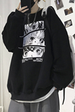 秋冬韩版潮流ins风二次元印花圆领宽松卫衣W115加绒P37，男装卫衣，电商A486