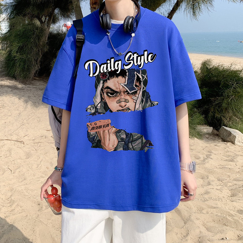 wassupcandy日系重磅t恤男夏季美式高街半袖潮牌短袖纯棉上衣服,男装T恤,电商A486