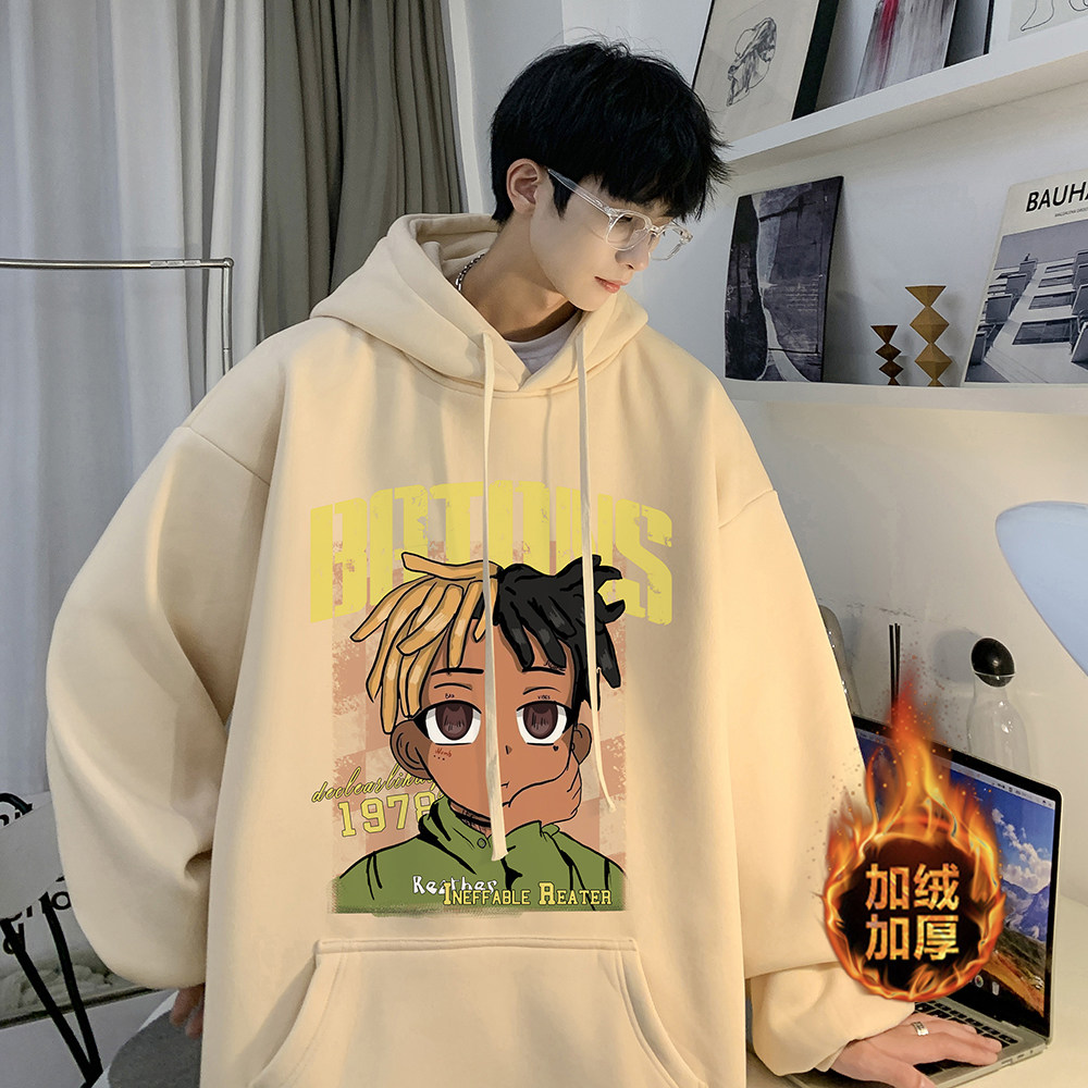 加绒加厚重磅欧美式hiphop嘻哈潮牌印花连帽卫衣外套W582-P50,男装卫衣,电商A486