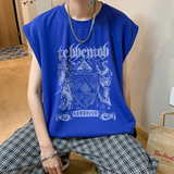 数据超好抖音品质印花宽松无袖背心韩版ins风潮牌t恤BX618-P20，男装背心/马甲，电商A486