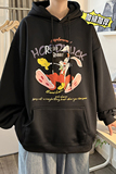 兔年系列冬装加绒加厚潮牌卡通宽松连帽印花卫衣外套W667-P50，男装卫衣，电商A486