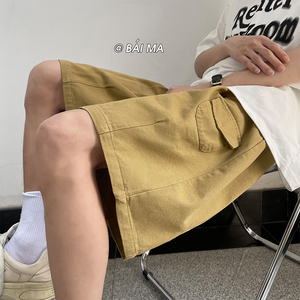 欧美式高街潮男中裤工装休闲短裤夏季潮流宽松五分裤 D2119-P40图片