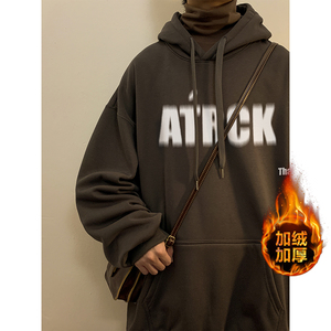 加绒加厚 重磅欧美式hiphop嘻哈潮牌印花连帽卫衣外套 W268-P50图片
