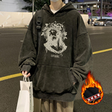 欧美hiphop连帽卫衣男春秋季高级感潮牌街头美式复古重磅套头外套，男装卫衣，电商A486