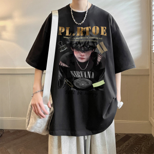 220克重磅美式潮牌宽松短袖t恤T899-P28  直播供应280克高品质P35图片