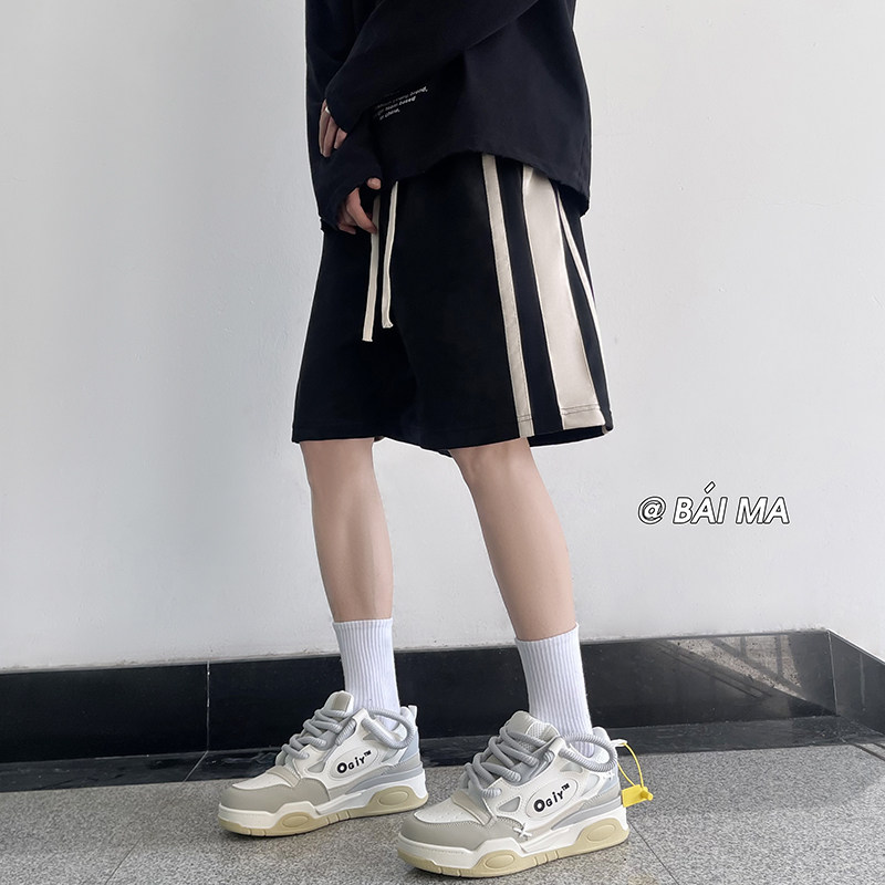 欧美式高街麂皮绒潮男中裤休闲短裤夏季潮流宽松五分裤K952-P40,男装休闲裤,电商A486