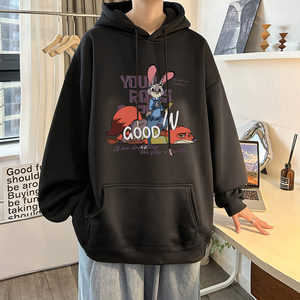 重磅华棉 2023春装美式潮牌卡通宽松连帽卫衣外套 W705-P50图片