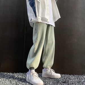 7色 2023春装潮流宽松水洗牛仔裤韩版老爹束脚九分裤男 K159-P40图片