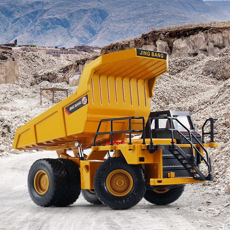 仿真矿山运输车合金工程车重型装载车卡车矿用翻斗自卸车儿童玩具