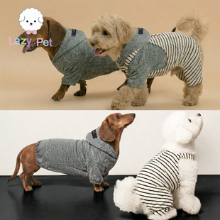 叠穿条纹连衣裤 VELOK宠物羊毛混纺连帽衫 Pet」韩国代购 「Lazy