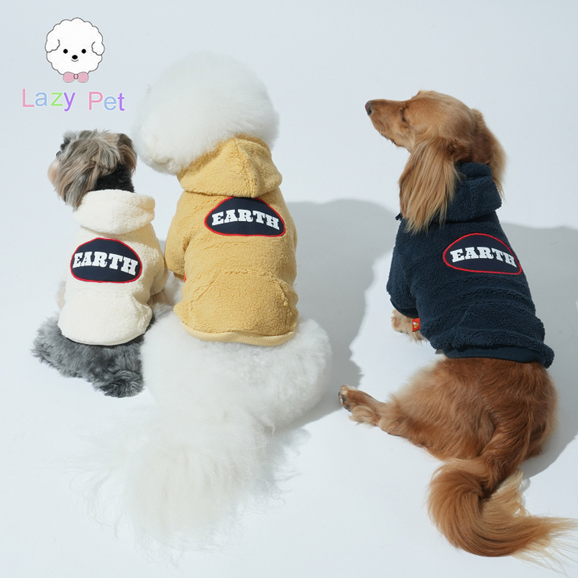 「Lazy Pet」韩国代购PG宠物秋冬保暖摇粒绒EARTH弹力连帽卫衣