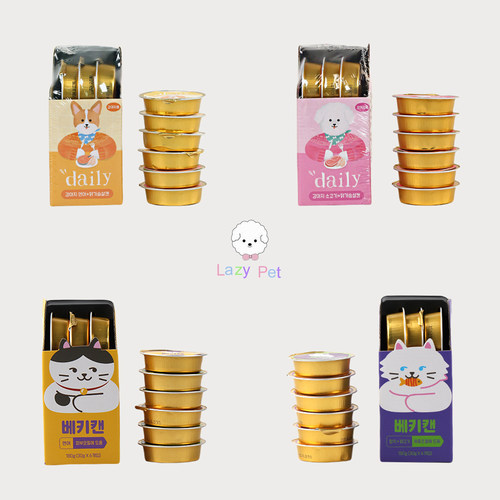 韩代宠物三文鱼鸡肉餐盒6罐装