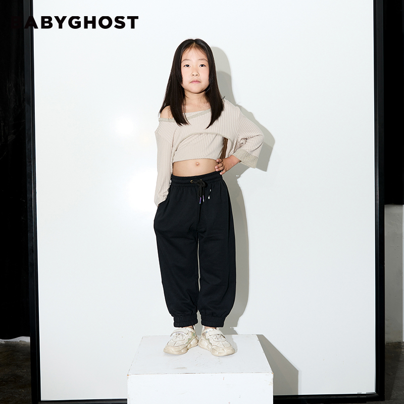 童装黑色夏季薄款百搭柔软