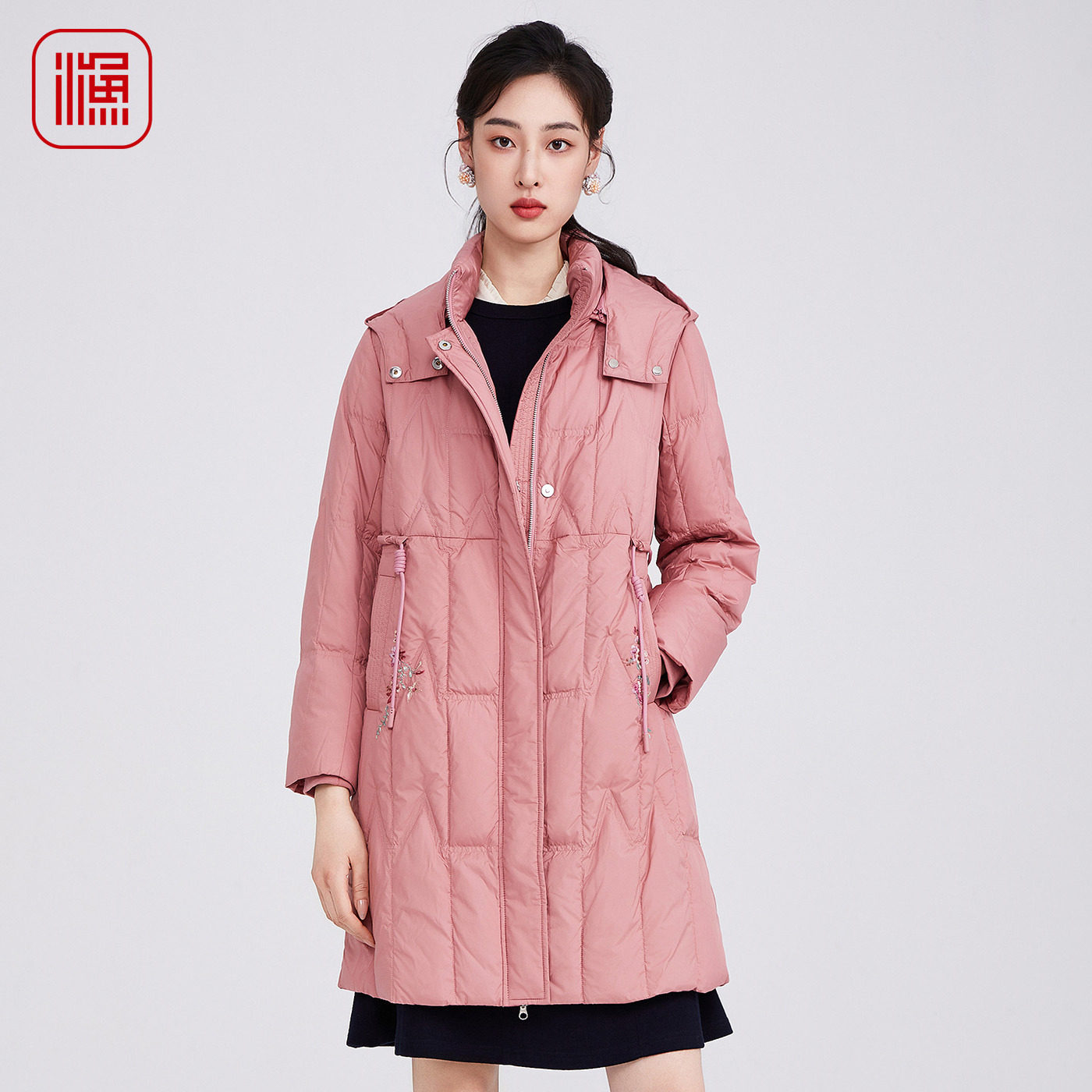 渔牌2025冬季新款带帽羽绒服