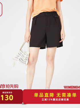 FISHING女装短裤女2024新款春夏弹力休闲裤宽松直筒裤子FGGA6411