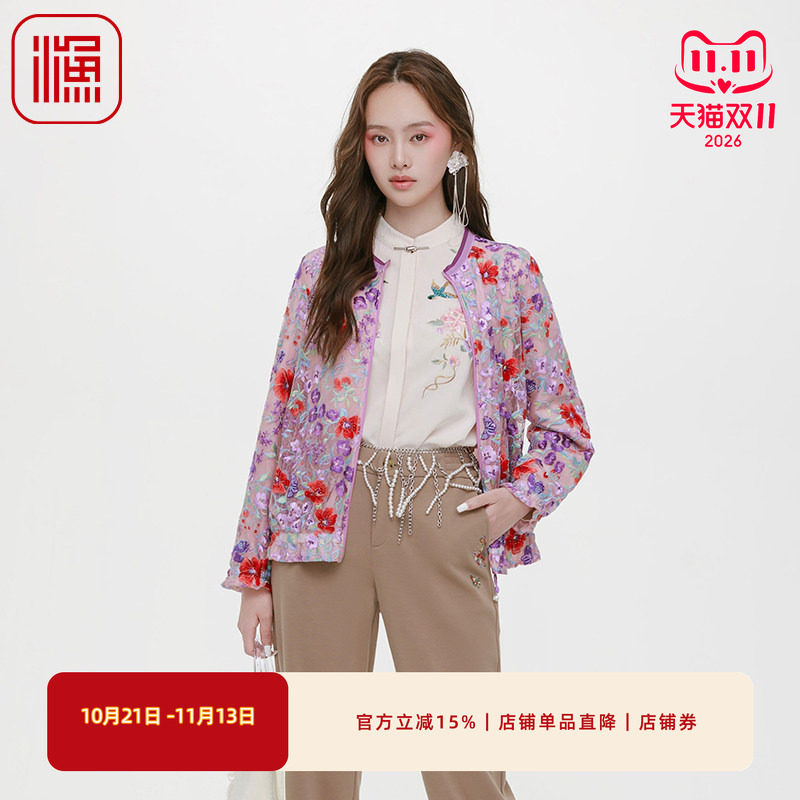 重工刺绣绣花休闲上衣外套