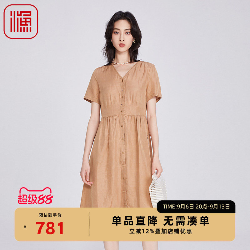 夏季刺绣文艺显瘦渔女装连衣裙