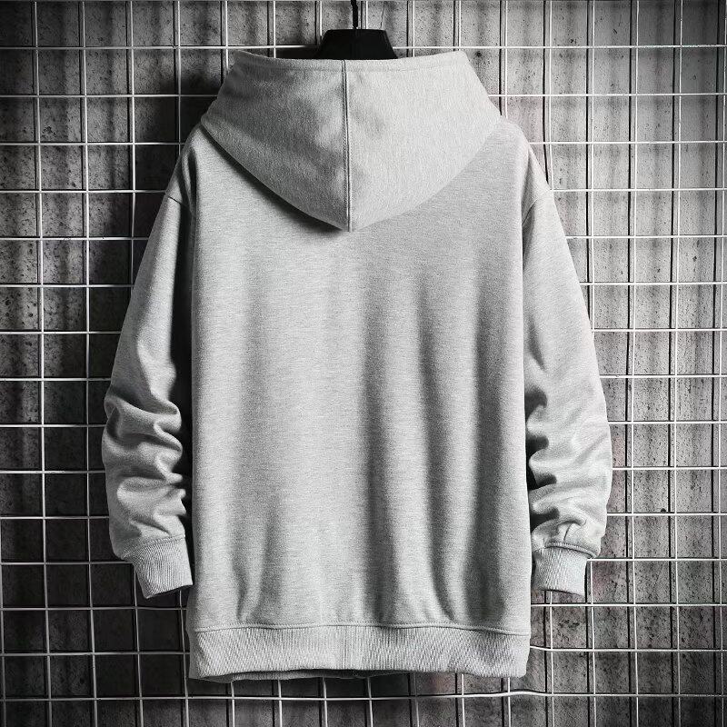 秋冬男式加绒加厚开衫拉链卫衣带帽宽松运动休闲外套青年大码上衣